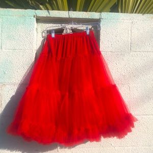 Tatyana Super Puffy Cherry Red Crinoline/Petticoat